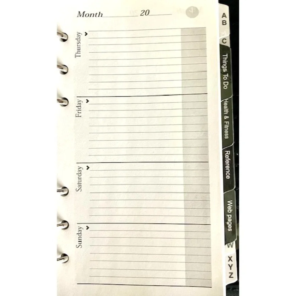 Mundi Mundex 2006 Daily Organizer Planner Black Wallet Binder Unused NEW w Tags